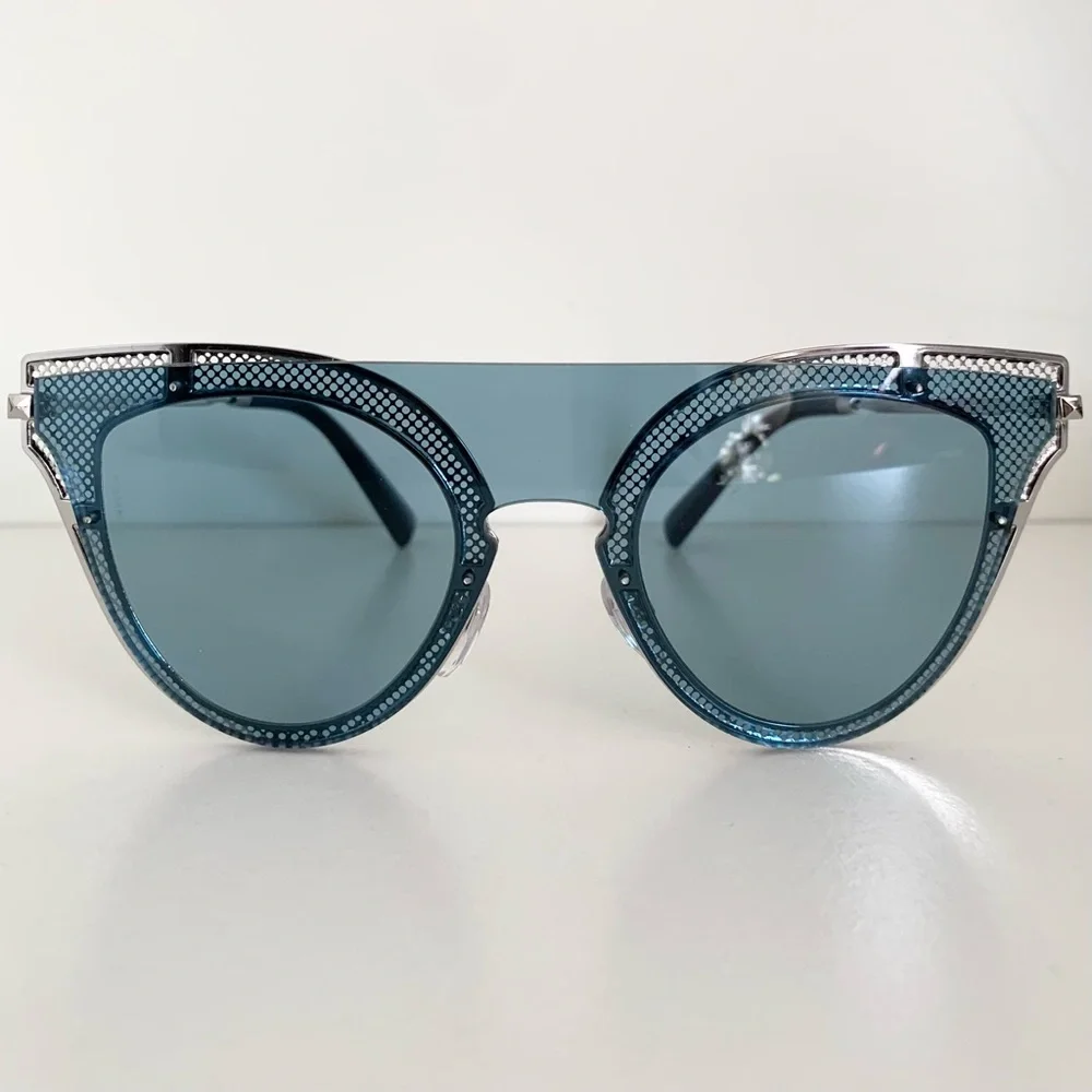 Valentino clear blue sunglasses